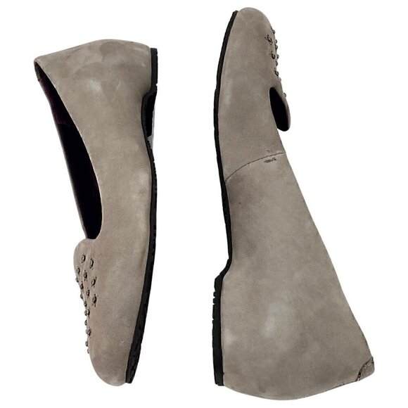 DR  WEIL Chelsea Orthaheel Technology Tan Suede Leather Studded Hidden Heel Flat - Picture 4 of 10